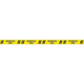 Floor Marking Tape, Polyester, Restricted Area, Black, Yellow, 3 in W., 7 mil Thickness