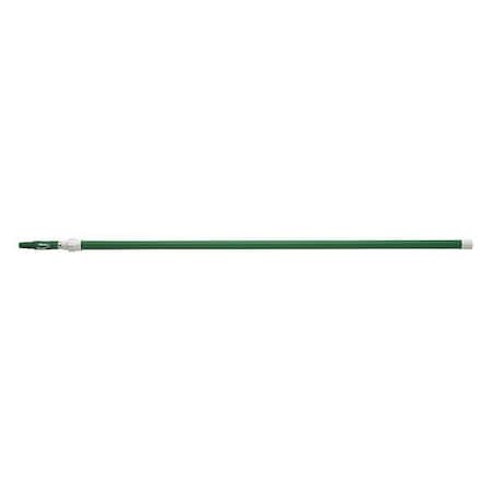 61-4/5" to 112-1/2" Threaded Telescopic Handle, 1 1/4 in Dia, Green, Aluminum/Plastic