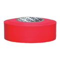 Flagging Tape, No Legend, Fluorescent Red, 1 3/16 in Wide x 150 ft Length, Vinyl, 4.5 mil