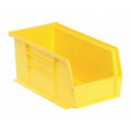 Hang & Stack Storage Bin, Polypropylene, Yellow, 5 in H, 5 1/2 in W, 10 7/8 in L