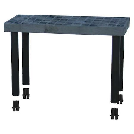 Add-On Plastic Shelving, Open Style, 16 in D, 36 in W, 24 in H, 1 Shelves, Black