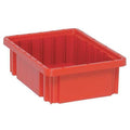 Polypropylene, Divider Box, Red, 10 7/8 in L, 3 1/2 in H