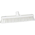 16 in Sweep Face Broom Head, Soft/Stiff Combination, Synthetic, White