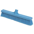 2 x 16 in Sweep Face Broom Head, Soft, Synthetic, Blue