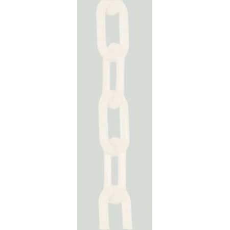 Plastic Chain, White, 100 ft Length, Gloss