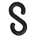 S-Hook for Plastic Chain Barrier, Black, 2 3/10 in Length, Gloss