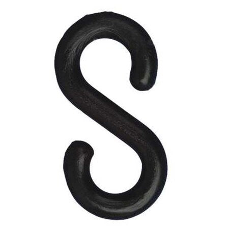 S-Hook for Plastic Chain Barrier, Black, 2 3/10 in Length, Gloss