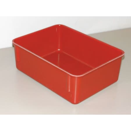 Stack & Nest Storage Container, 1.5 gal, 11-3/4 in L x 8-3/4 in W x 4-1/8 in H, Red