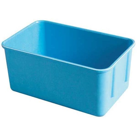 Stack & Nest Storage Container, 0.9 gal, 9-3/4 in L x 6-1/8 in W x 4-1/2 in H, Blue