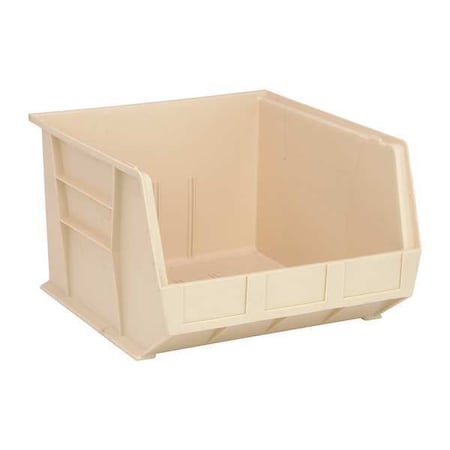 Hang & Stack Storage Bin, Polypropylene, Ivory, 11 in H, 16 1/2 in W, 18 in L