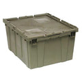 Attached Lid Container, 29.92 gal Volume Cap., 28 1/8 in L, 20 5/8 in W, 15 5/8 in H, Plastic, Gray