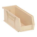 Hang & Stack Storage Bin, Polypropylene, Ivory, 4 in H, 4 1/8 in W, 10 7/8 in L