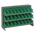Steel Bench Pick Rack, 12 in D x 21 in H x 36 in W, 3 Shelves, Green