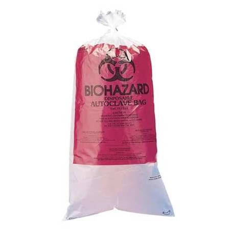 Autoclav. Biohaz. Bag, 10gal, Clear, PK100