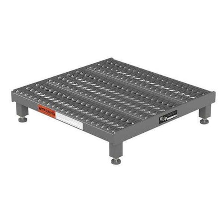 Single Step Platform, 5 in to 8 in H, 24 in W, 24 in D, Steel, 500 lb Load Capacity