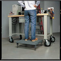 Work Platform, 5 in to 8 in H, 24 in W, 60 in D, Steel, 500 lb Load Capacity