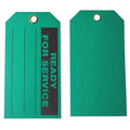 Tag, Ready For Service, Cardstock, 5 3/4 in H x 3 in W, Green, Rectangle, 100 PK
