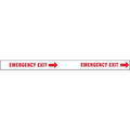 Floor Marking Tape, vinyl, Message, Red, White, 2 in W., 7 mil Thickness