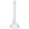 3" Diameter Plastic Stanchion - White, Height (4-pack)