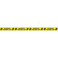 Floor Marking Tape, Polyester, Authorized Personnel Only, Black, Yellow, 3 in W., 7 mil Thickness