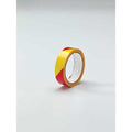 Floor Marking Tape, vinyl, No Legend, Magenta, Yellow, 1 in W., 5 mil Thickness