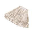 1in String Wet Mop, 16oz Dry Wt, Slide Connection, Loop-End, White, Cotton/Synthetic, FGD21206WH00