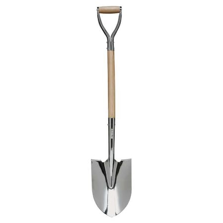 No. 2 Round Point Ceremonial Shovel, Steel Blade, 29 in L, Wood