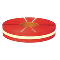 Floor Marking Tape, vinyl, Solid with Center Line, Red, 2 in W.