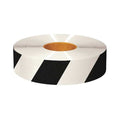 Floor Marking Tape, Rubber, No Legend, Black, White, 3 in W.