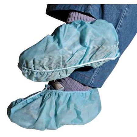 Disposable Shoe Covers, Polypropylene, Blue, Slip Resistant Sole: Yes , XL