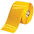 Floor Marking Tape, Rubber, No Legend, Yellow, 6 in W.