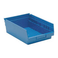 Shelf Storage Bin, Polypropylene, Blue, 4 in H, 8 3/8 in W, 11 5/8 in L