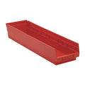 Red Shelf Bin, 23-5/8"L x 6-5/8"W x 4"H