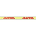 Floor Marking Tape, vinyl, Fire Extinguisher/Extintor De Incendios, Red, Yellow, 3 in W.