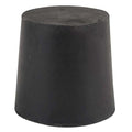 Stopper, 25mm, Black, PK24