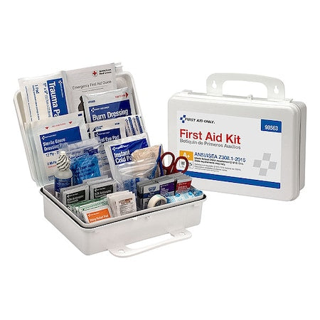 First Aid Kit and Housing, Plastic 141 Components, 25 People Served