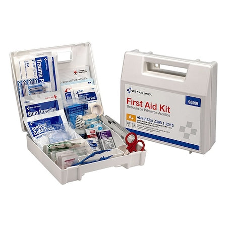 First Aid Kit and Housing, Plastic 141 Components, 25 People Served