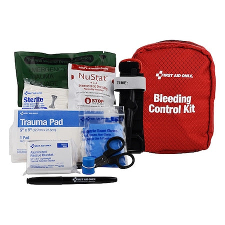 Bleeding Control Kit, 5 in W, Red