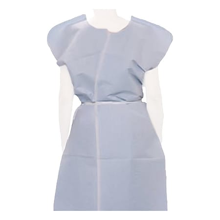 Exam Gown, Poly/Tissue, Blue, PK50