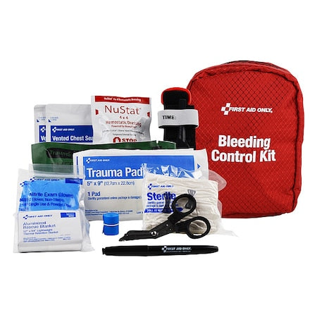 Bleeding Control Kit, 5 in W, Red