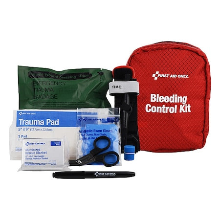 Bleeding Control Kit, 5 in W, Red