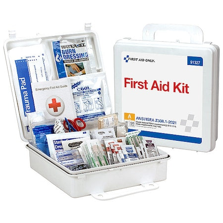 First Aid Kit and Housing, Plastic 184 Components, 50 People Served