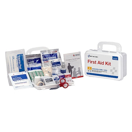 First Aid Kit and Housing, Plastic 76 Components, 10 People Served