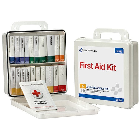 First Aid Kit and Housing, Plastic 130 Components, 50 People Served