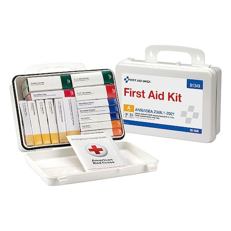 First Aid Kit and Housing, Plastic 83 Components, 25 People Served