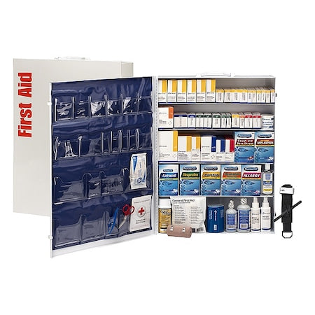 First Aid Kit and Housing, Metal Cabinet, 2,138 Components, 200 People Served