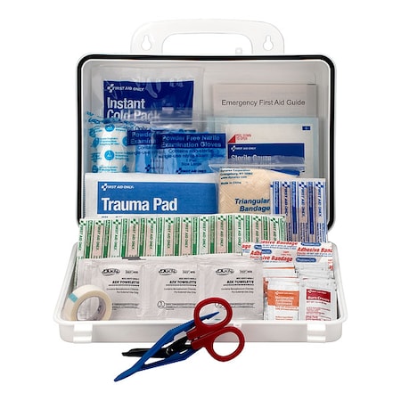 First Aid Kit and Housing, Plastic 178 Components, 25 People Served