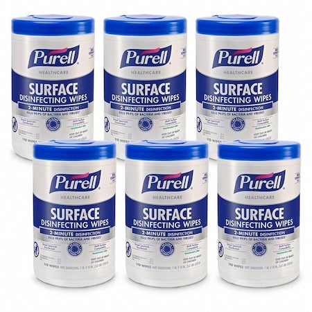 Disinfecting Wipes, 110 ct, Canister, PK6