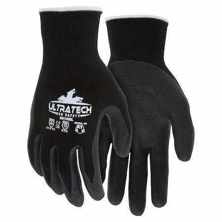 Insulated Work Gloves, PK12, Nitrile, Smooth, Palm, 2 Abrasion Level, M 12 PK