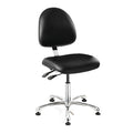 Vinyl Desk Chair, 17" to 22", Black